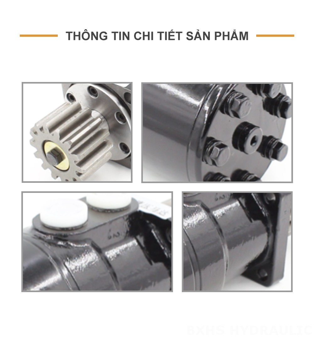 Mô-tơ thủy lực Cycloid BMR_2 63 cc/vòng 53 L/phút Mô tơ thủy lực